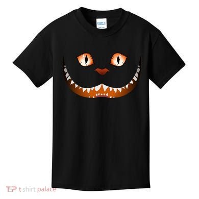 Creepy Halloween Cat Face Kids T-Shirt