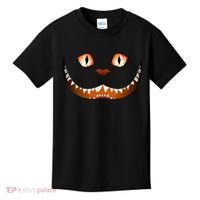 Creepy Halloween Cat Face Kids T-Shirt thumb 0