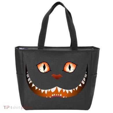 Creepy Halloween Cat Face Tote Bag