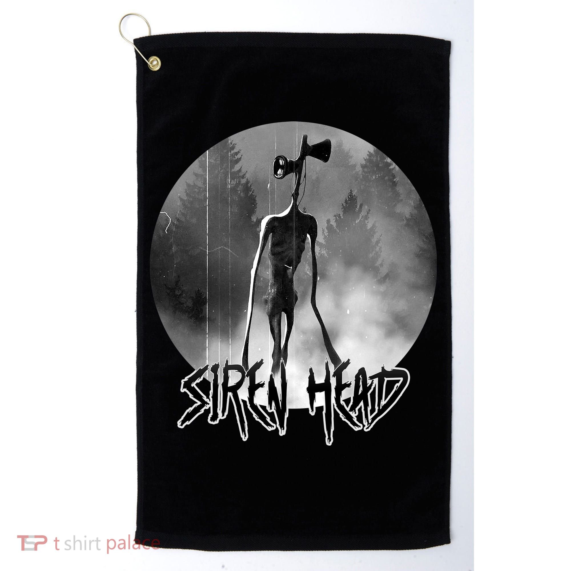 Creepy Siren Head Horror Golf Towel