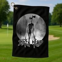 Creepy Siren Head Horror Golf Towel thumb 1