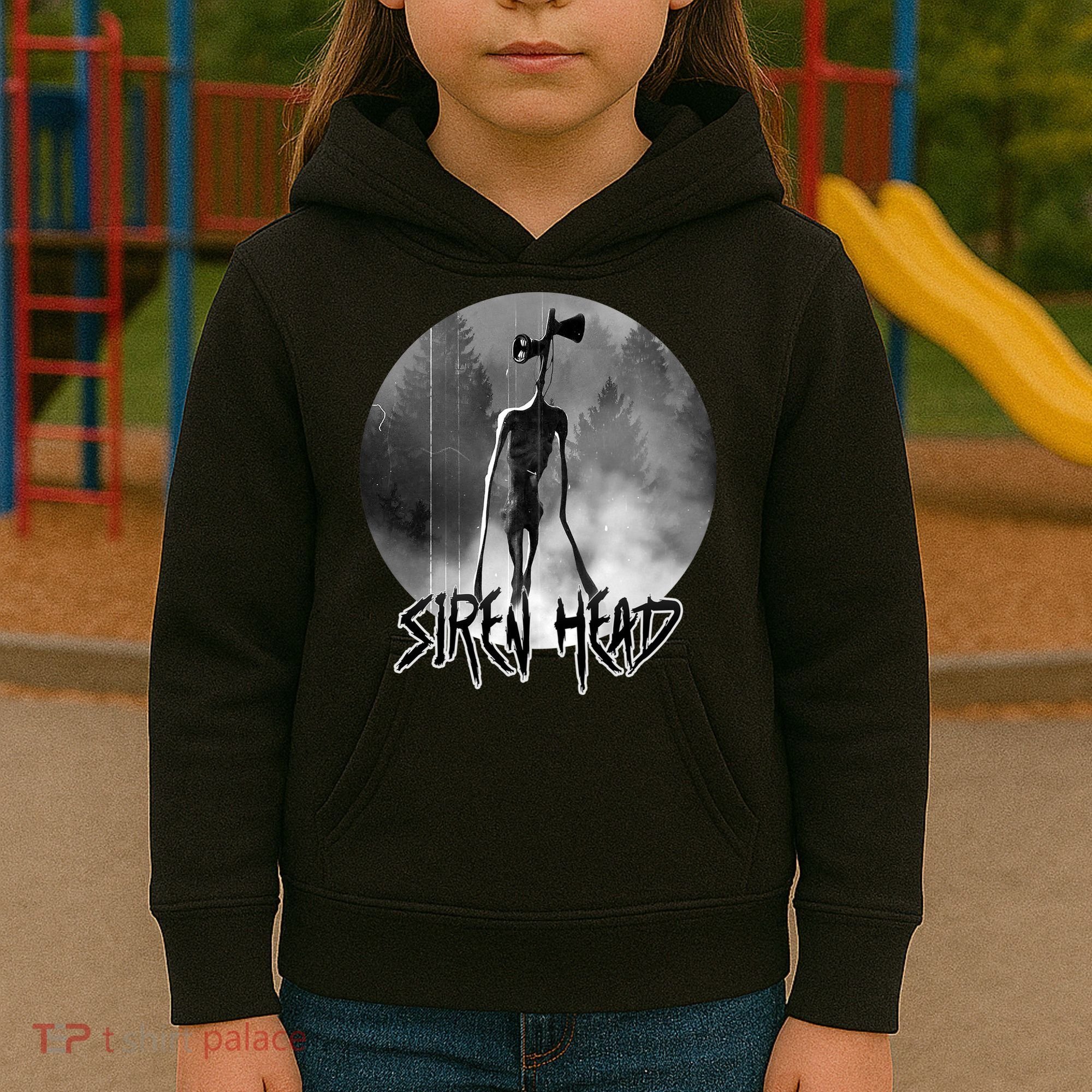 Creepy Siren Head Horror Kids Hoodie