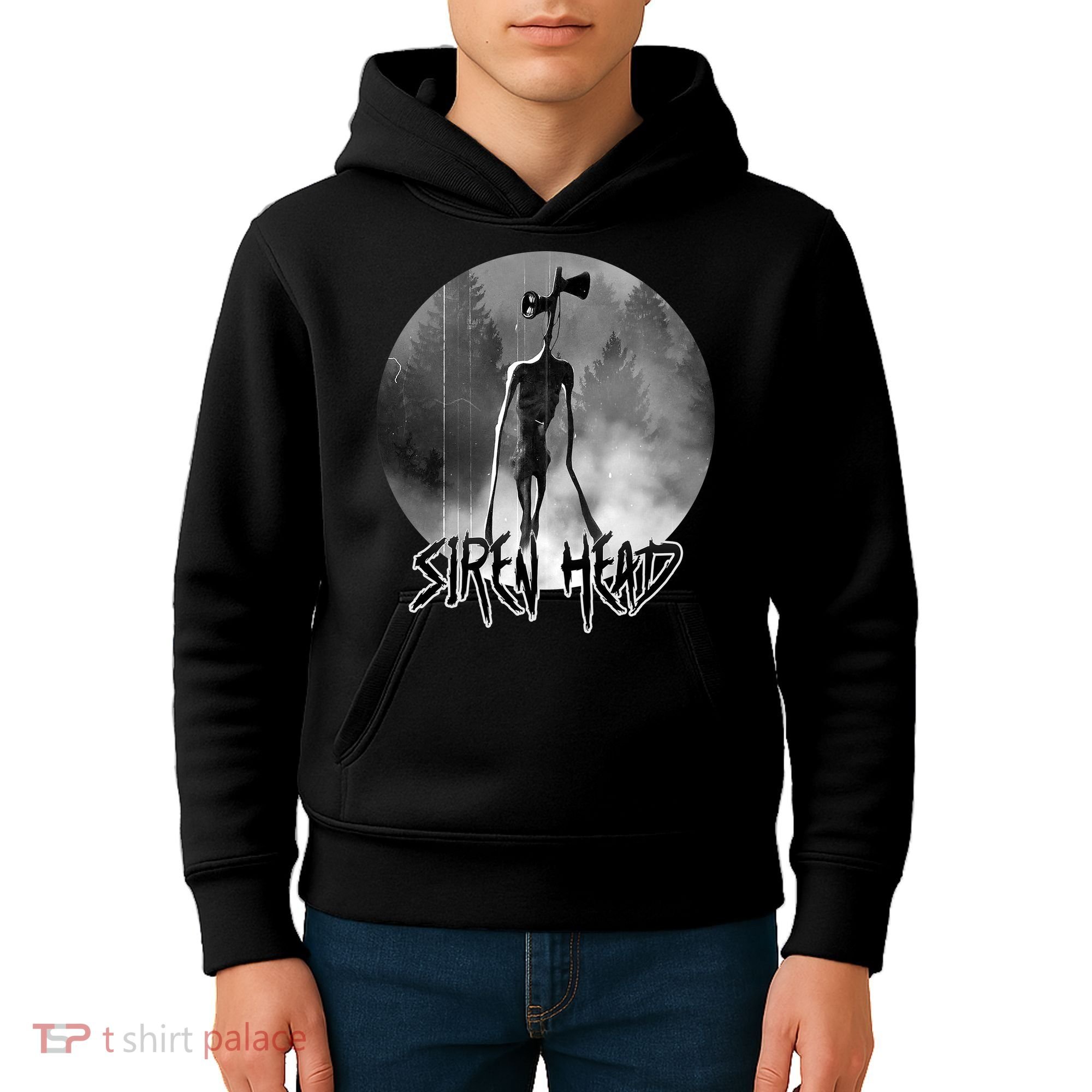Creepy Siren Head Horror Kids Hoodie