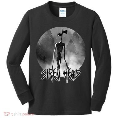 Creepy Siren Head Horror Kids Long Sleeve Shirt