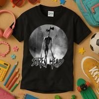 Creepy Siren Head Horror Kids T-Shirt thumb 3