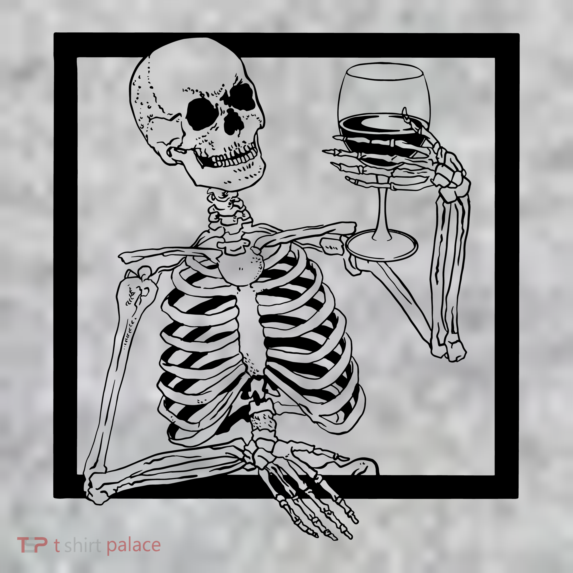 Creepy Skeleton Wine Toddler T-Shirt