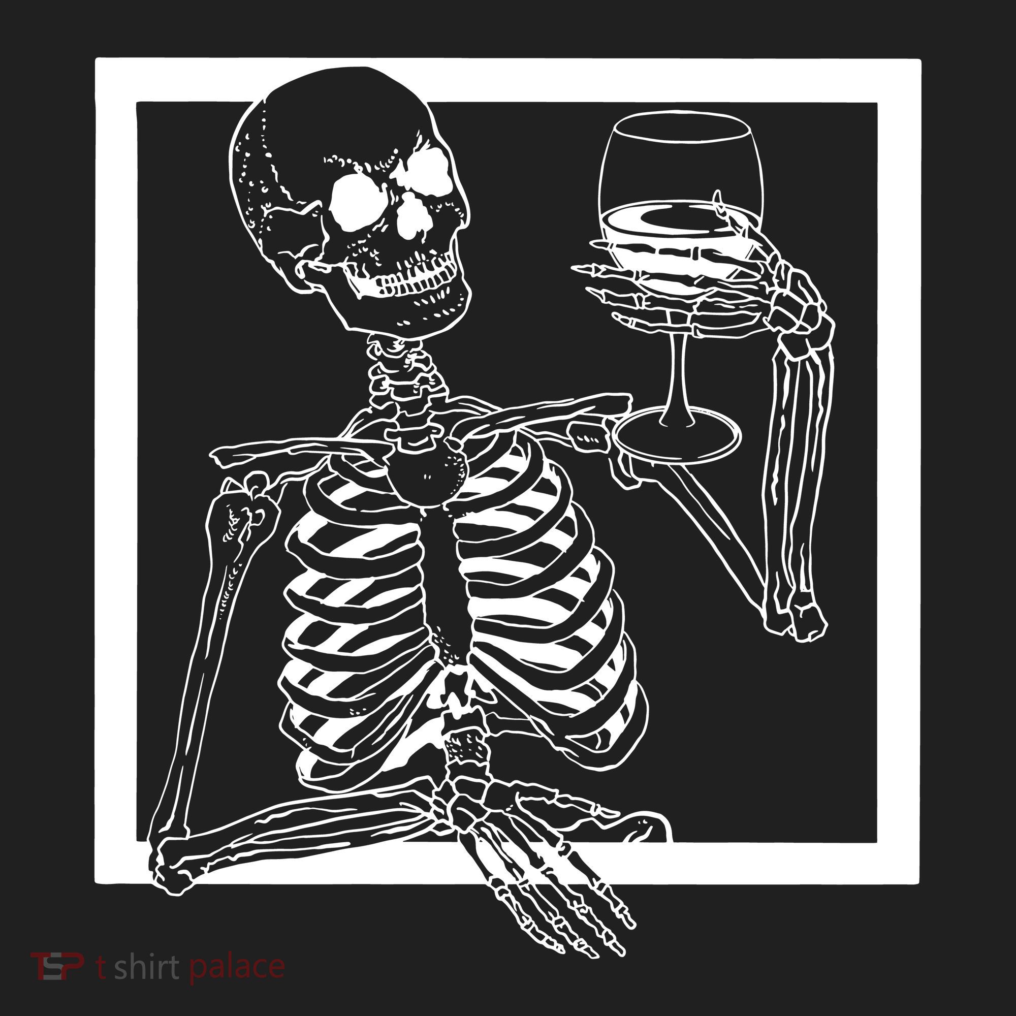 Creepy Skeleton Wine Beanie