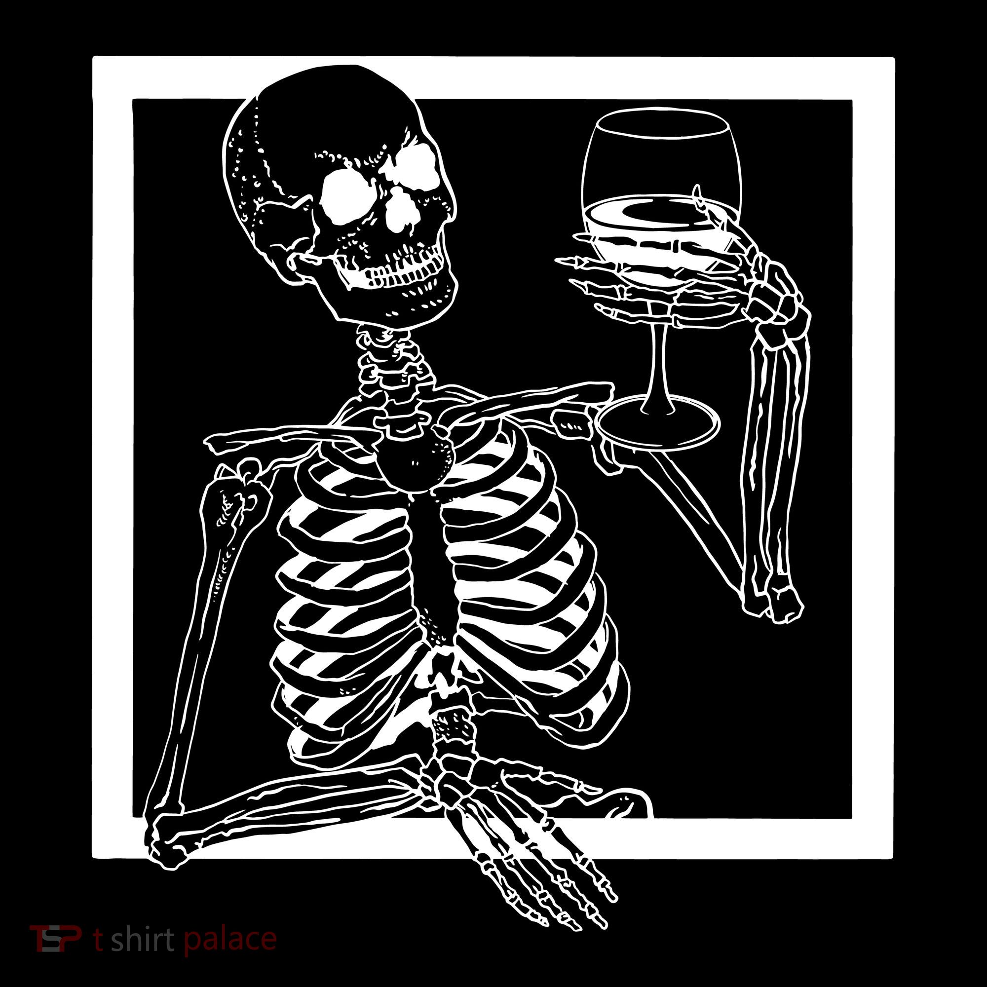 Creepy Skeleton Wine Coaster