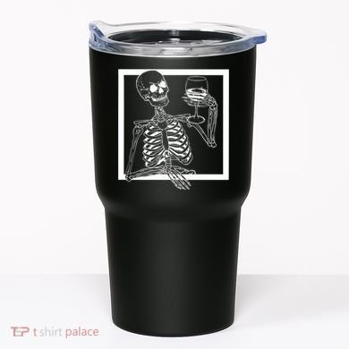 Creepy Skeleton Wine Tumbler