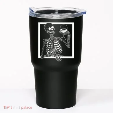 Creepy Skeleton Wine Tumbler