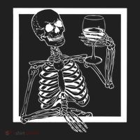 Creepy Skeleton Wine Tumbler thumb 3