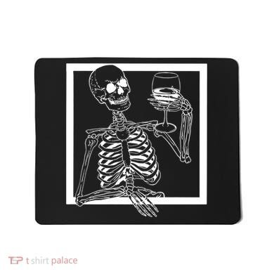 Creepy Skeleton Wine Mousepad