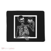 Creepy Skeleton Wine Mousepad thumb 0