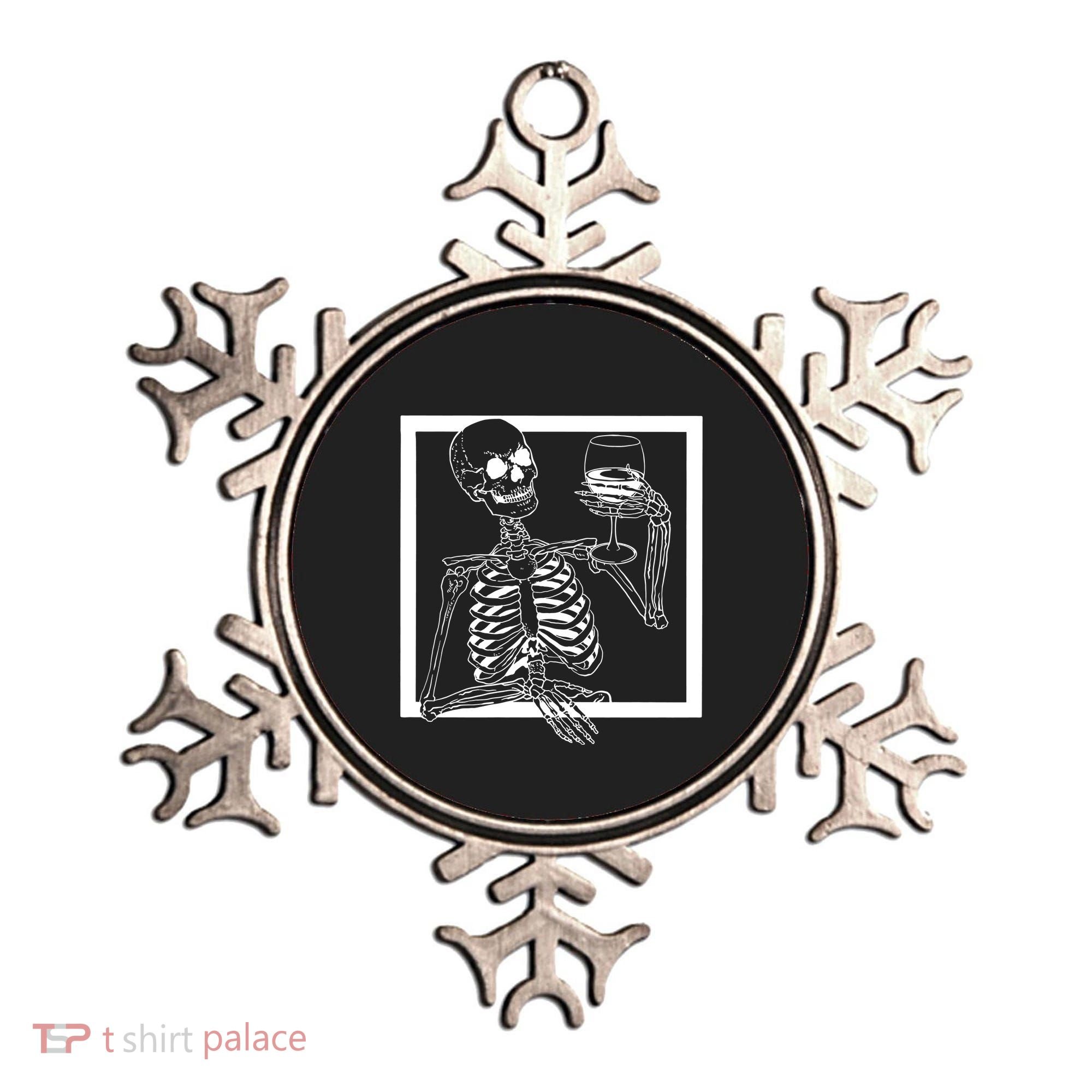 Creepy Skeleton Wine Ornament