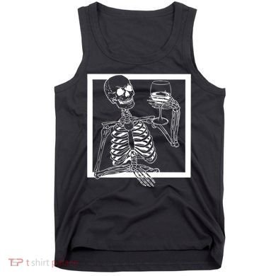 Creepy Skeleton Wine Tank Top