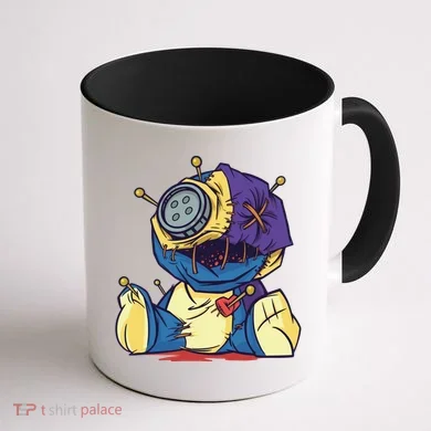 Creepy Voodoo Doll Coffee Mug back