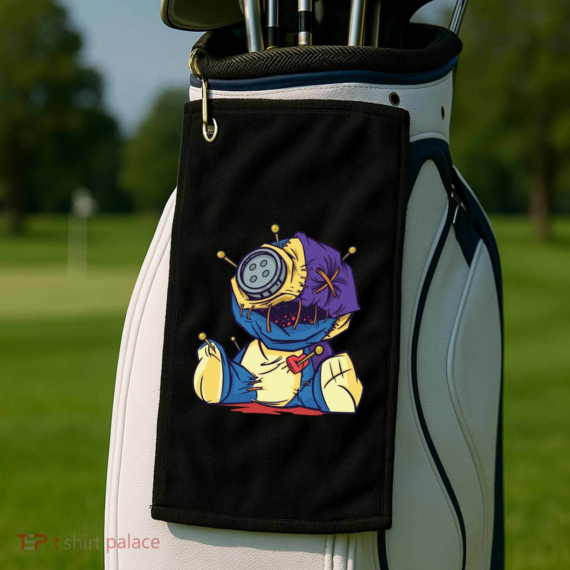 Creepy Voodoo Doll Golf Towel