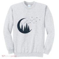 Crescent Moon Flocking Birds Sweatshirt thumb 0