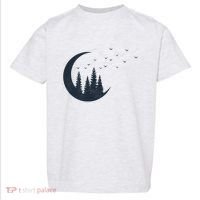 Crescent Moon Flocking Birds Toddler T-Shirt thumb 0