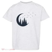 Crescent Moon Flocking Birds Toddler T-Shirt thumb 0