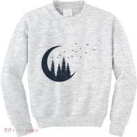 Crescent Moon Flocking Birds Kids Sweatshirt thumb 0