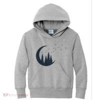 Crescent Moon Flocking Birds Kids Hoodie thumb 0