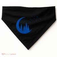 Crescent Moon Flocking Birds USA-Made Doggie Bandana thumb 0