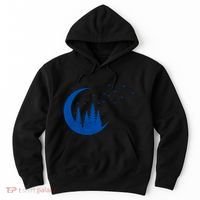 Crescent Moon Flocking Birds Hoodie thumb 0