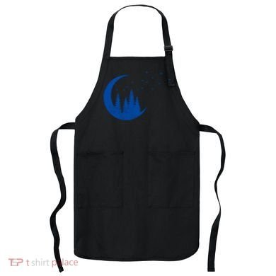 Crescent Moon Flocking Birds Apron