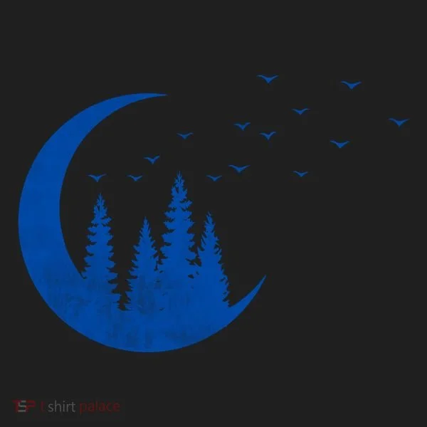 Crescent Moon Flocking Birds Tumbler