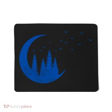 Crescent Moon Flocking Birds Mousepad
