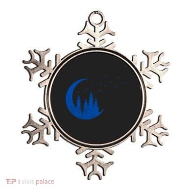 Crescent Moon Flocking Birds Ornament