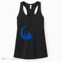 Crescent Moon Flocking Birds Women's Tank Top thumb 0