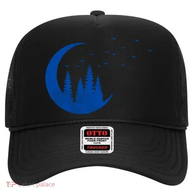 Crescent Moon Flocking Birds Hat