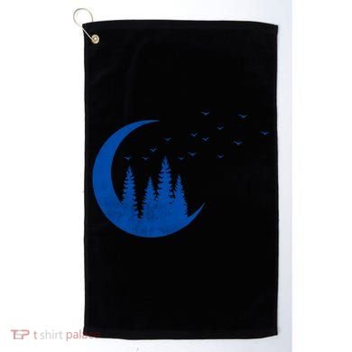 Crescent Moon Flocking Birds Golf Towel