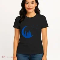Crescent Moon Flocking Birds Women's T-Shirt thumb 4
