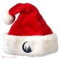 Crescent Moon Flocking Birds Santa Hat thumb 0