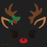 Cute Reindeer Face Christmas Women's Sweatshirt thumb 2
