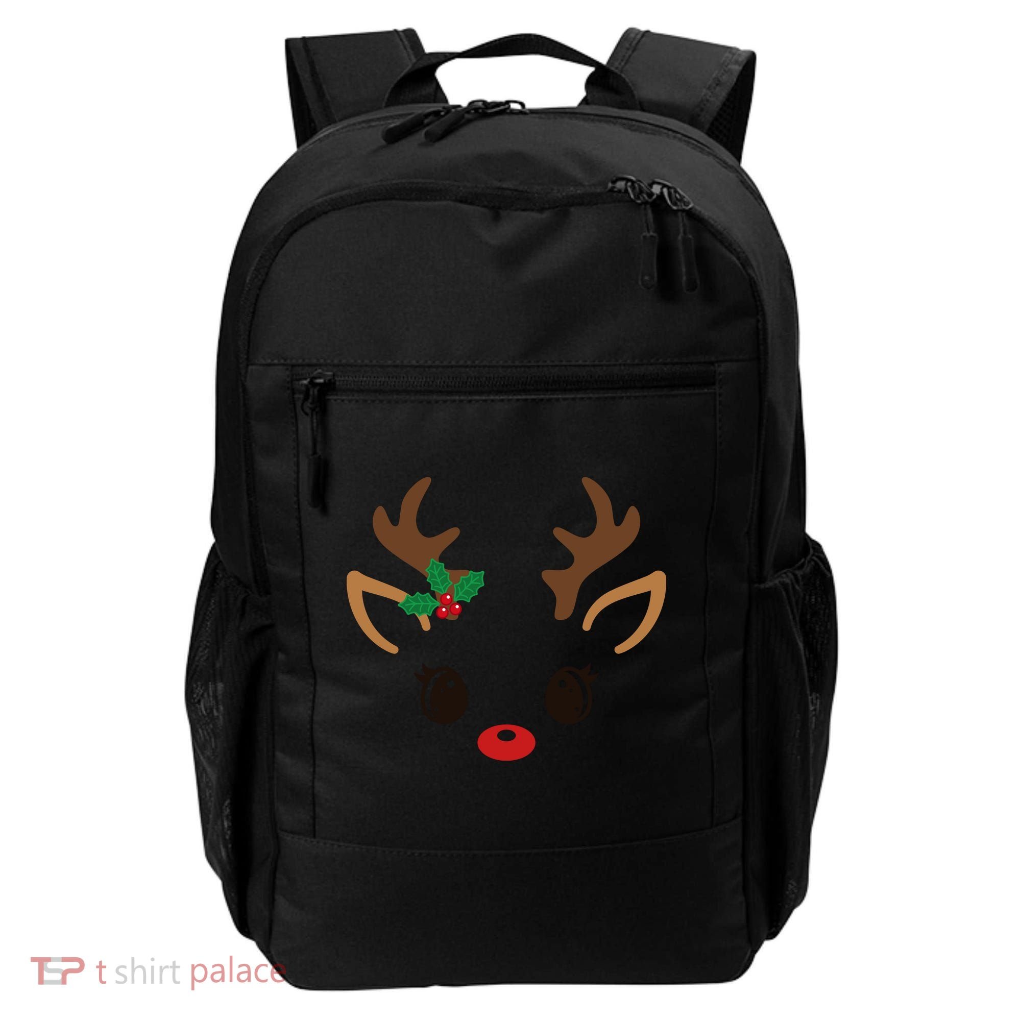 Cute Reindeer Face Christmas Backpack