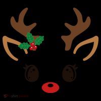 Cute Reindeer Face Christmas Coaster thumb 2
