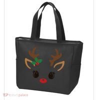 Cute Reindeer Face Christmas Tote Bag thumb 3