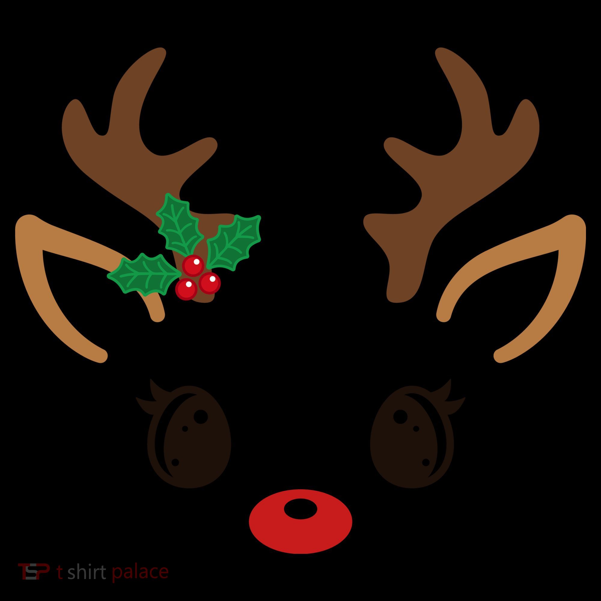 Cute Reindeer Face Christmas Tote Bag