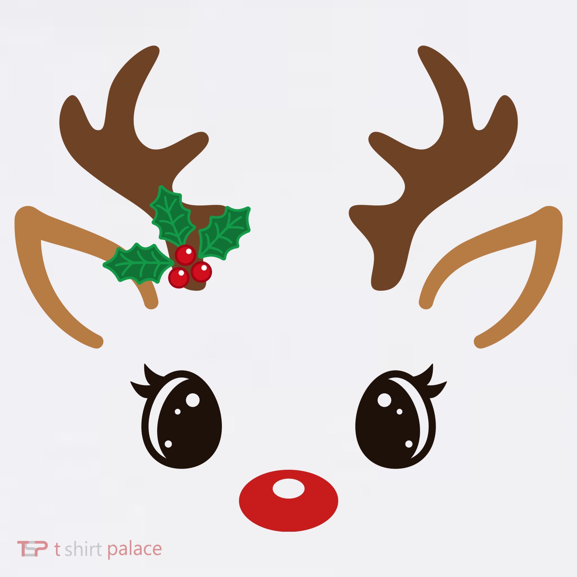 Cute Reindeer Face Christmas Apron