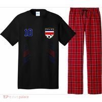 Costa Rica Flag Costa Rican Pride Lovers Pajama Set thumb 0
