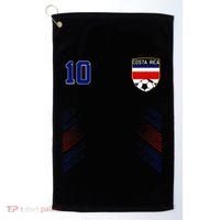 Costa Rica Flag Costa Rican Pride Lovers Golf Towel thumb 0