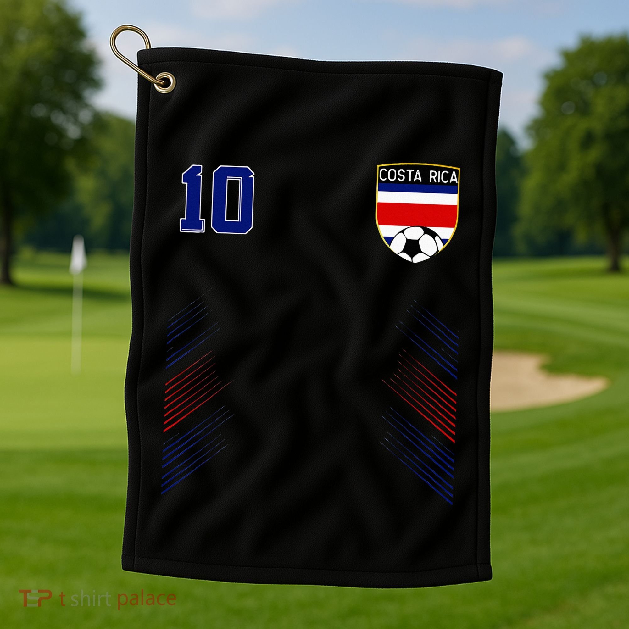 Costa Rica Flag Costa Rican Pride Lovers Golf Towel