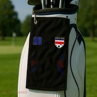 Costa Rica Flag Costa Rican Pride Lovers Golf Towel thumb 2