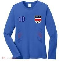 Costa Rica Flag Costa Rican Pride Lovers Women's Long Sleeve Shirt thumb 0