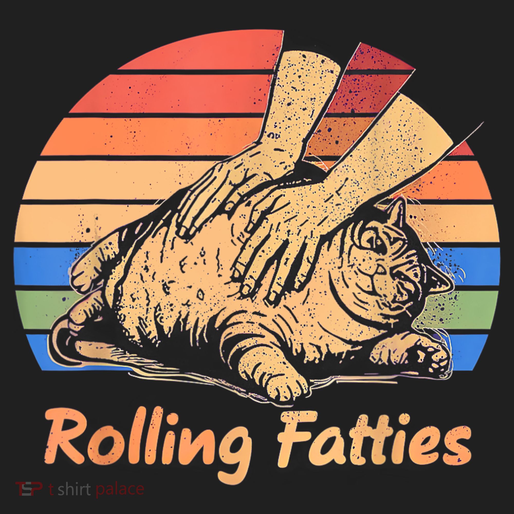Cat Rolling Fatties Funny Women's Sweatshirt