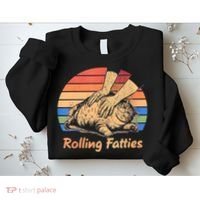 Cat Rolling Fatties Funny Sweatshirt thumb 2